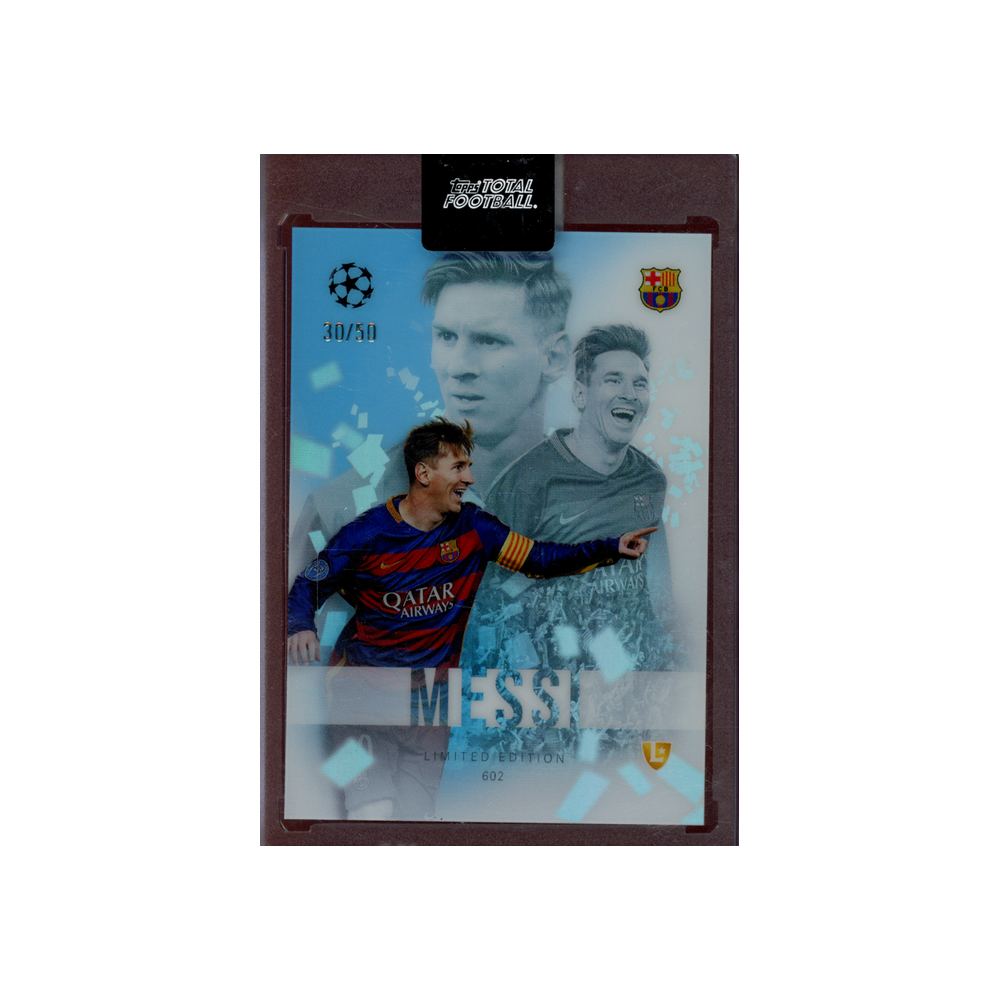 Lionel Messi 2024 Topps Total Football Limited Edition Blue Refractor /50