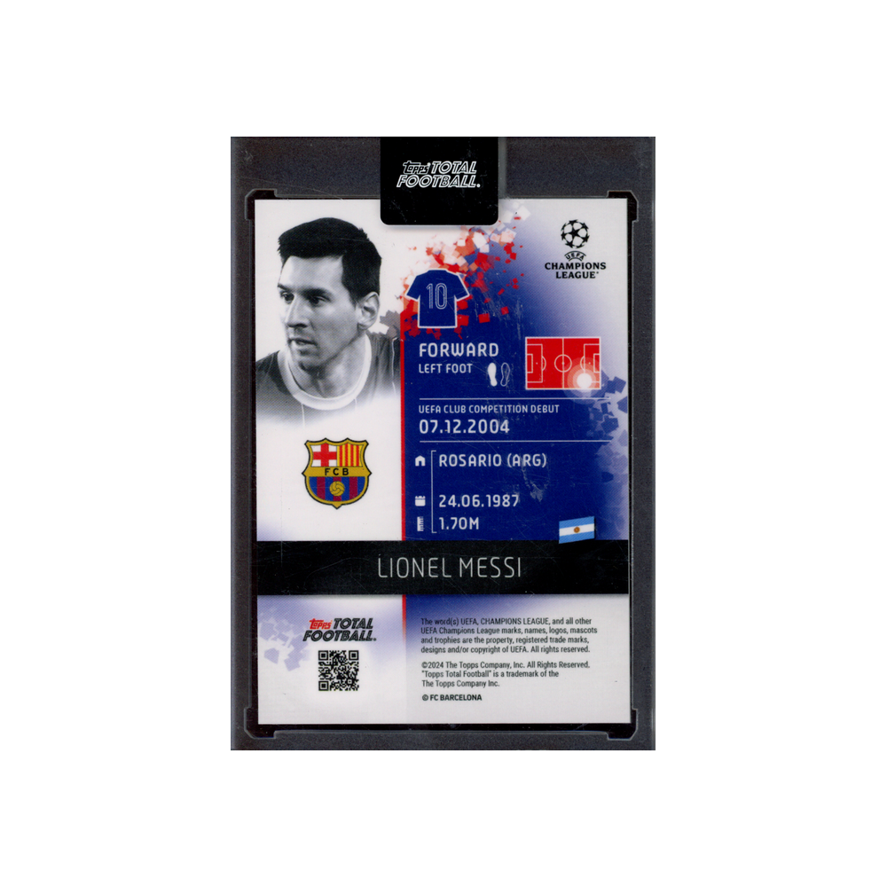 Lionel Messi 2024 Topps Total Football Limited Edition Green Refractor /75
