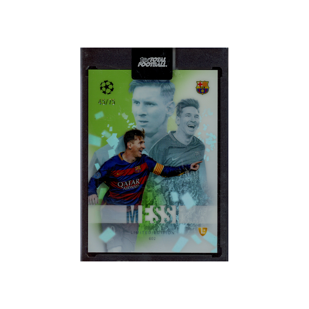 Lionel Messi 2024 Topps Total Football Limited Edition Green Refractor /75