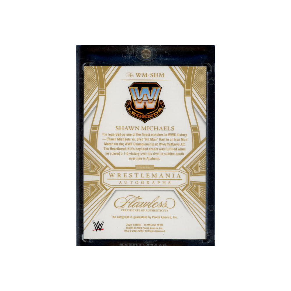 Shawn Michaels 2024 Panini Flawless WWE Wrestlemania Auto Blue /20