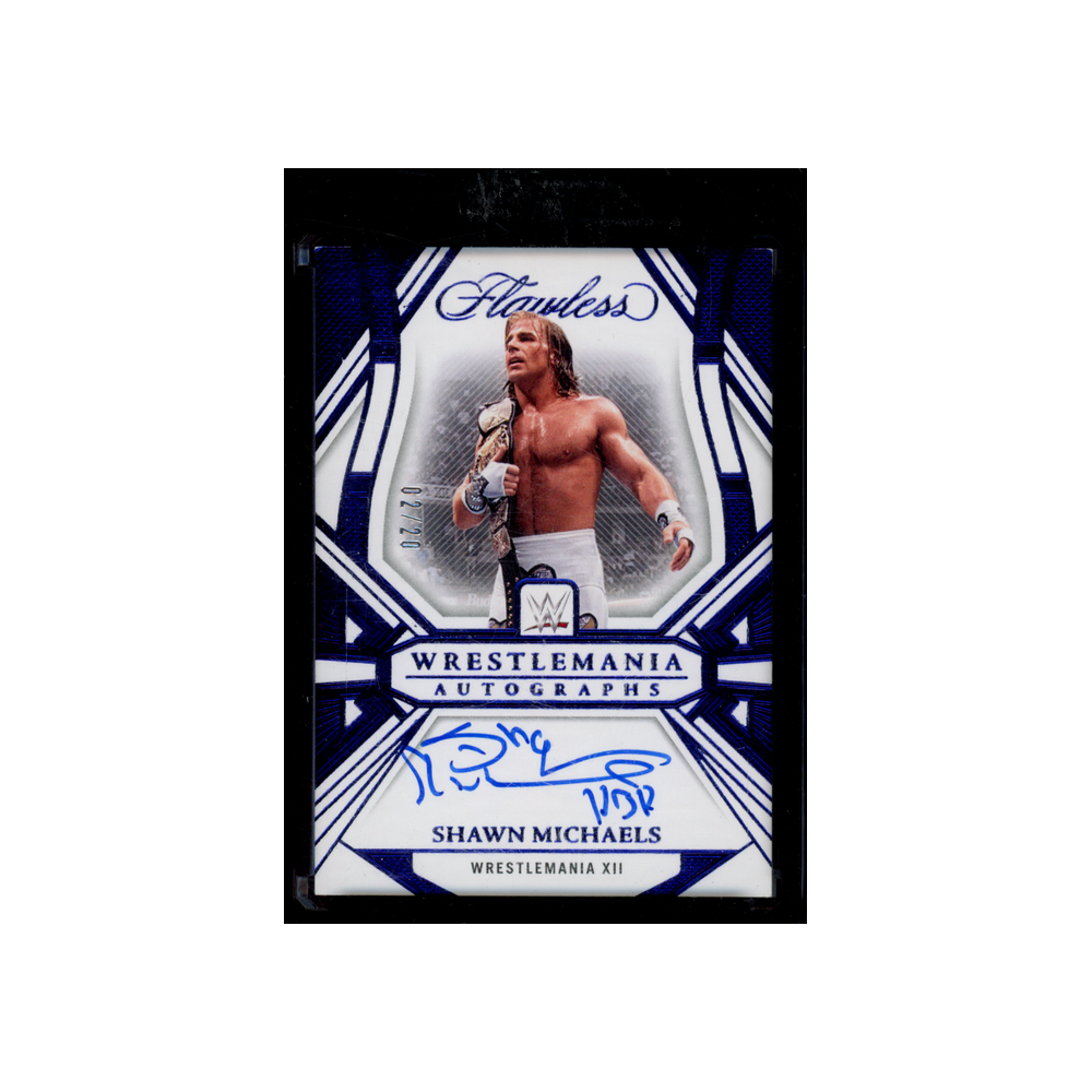 Shawn Michaels 2024 Panini Flawless WWE Wrestlemania Auto Blue /20