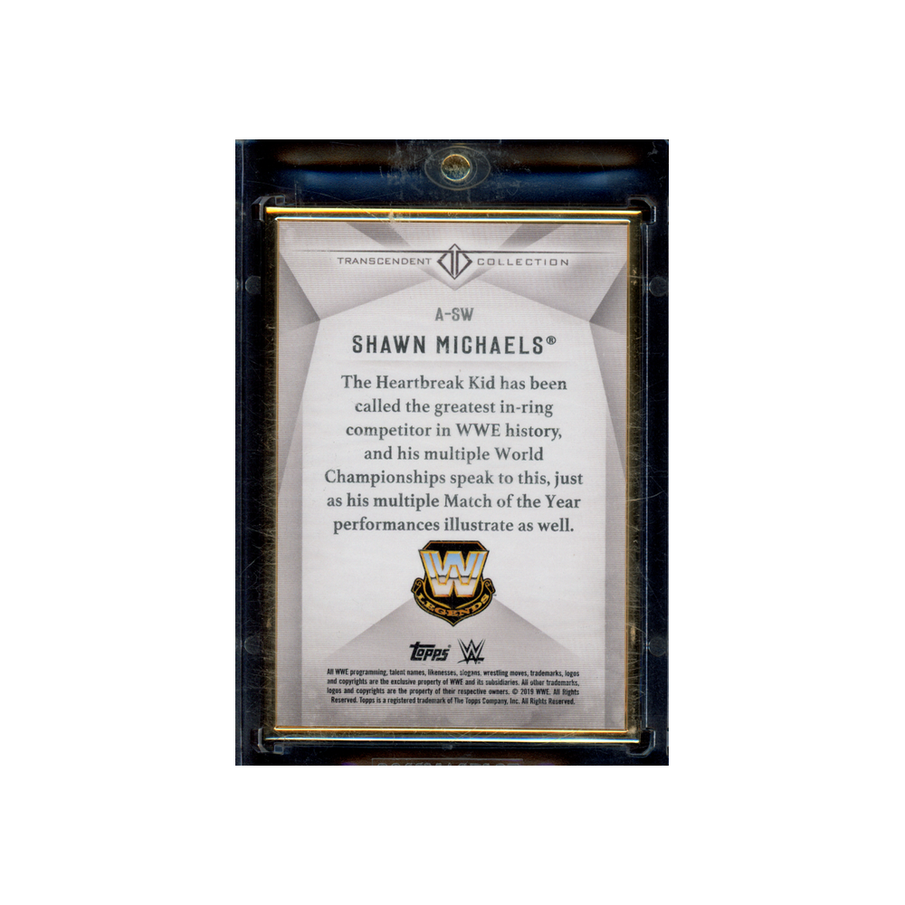 Shawn Michaels 2019 Topps Transcendent Collection WWE Auto Gold Frame /25