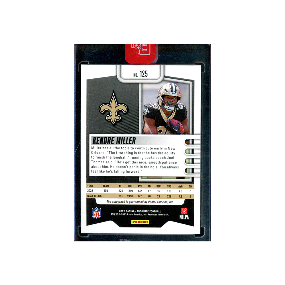 Kendre Miller 2023 Panini Absolute Football Rookie Auto /5