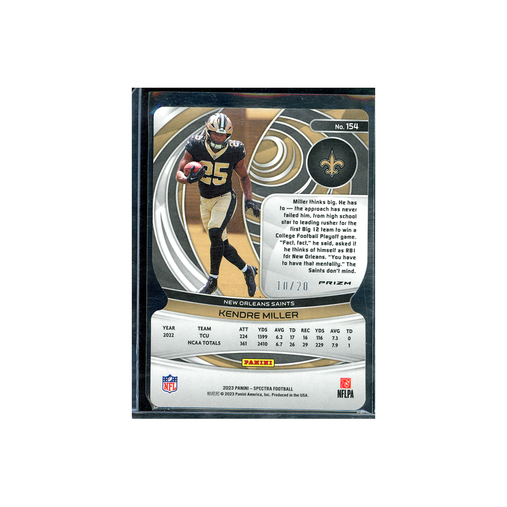 Kendre Miller 2023 Panini Spectra Football Rookie Die-Cut Pink /20