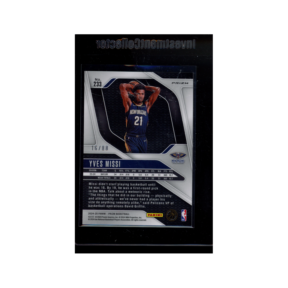 Yves Missi 2024-25 Panini Prizm Basketball Rookie Multi-Wave /88