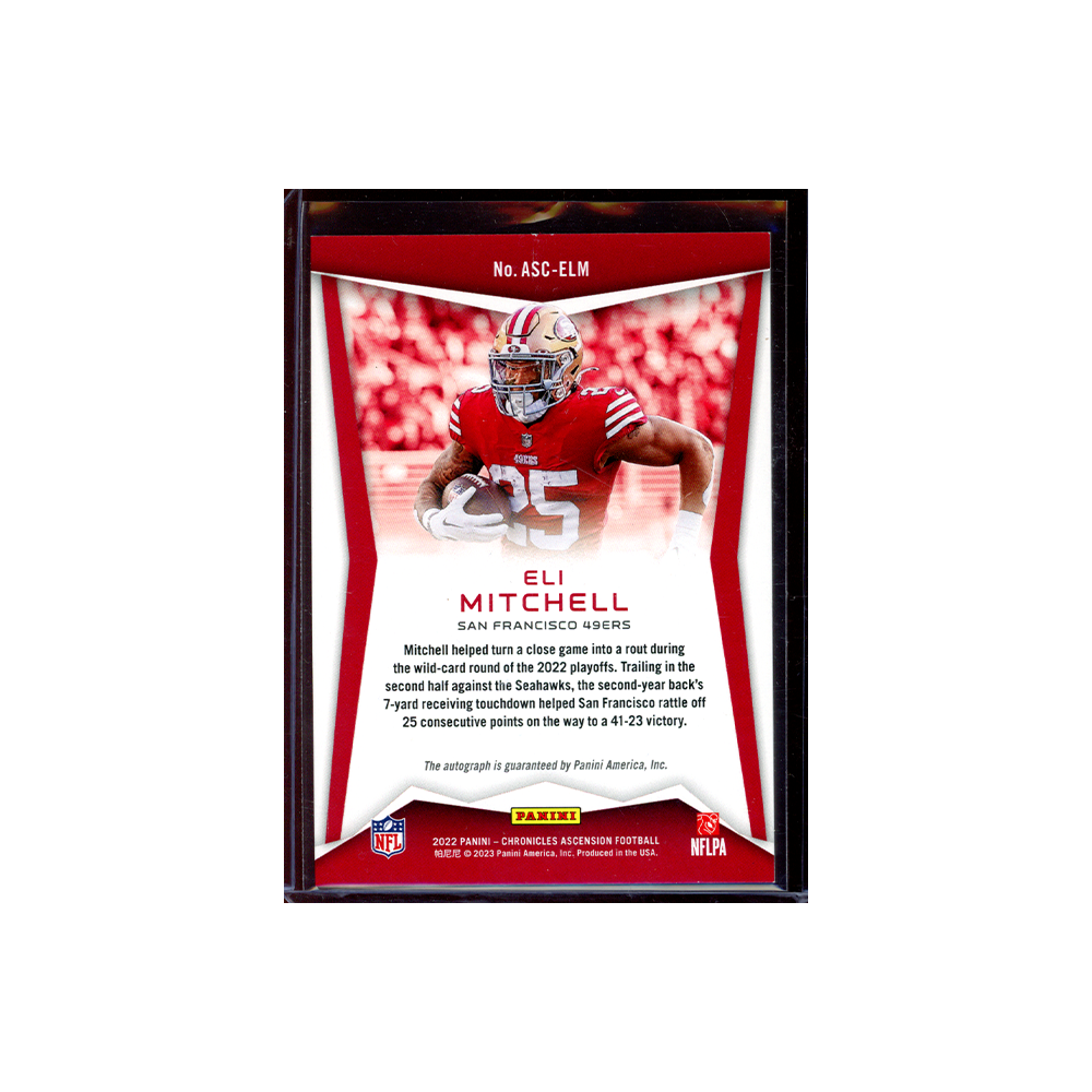 Eli Mitchell 2022 Chronicles Ascension Football Auto