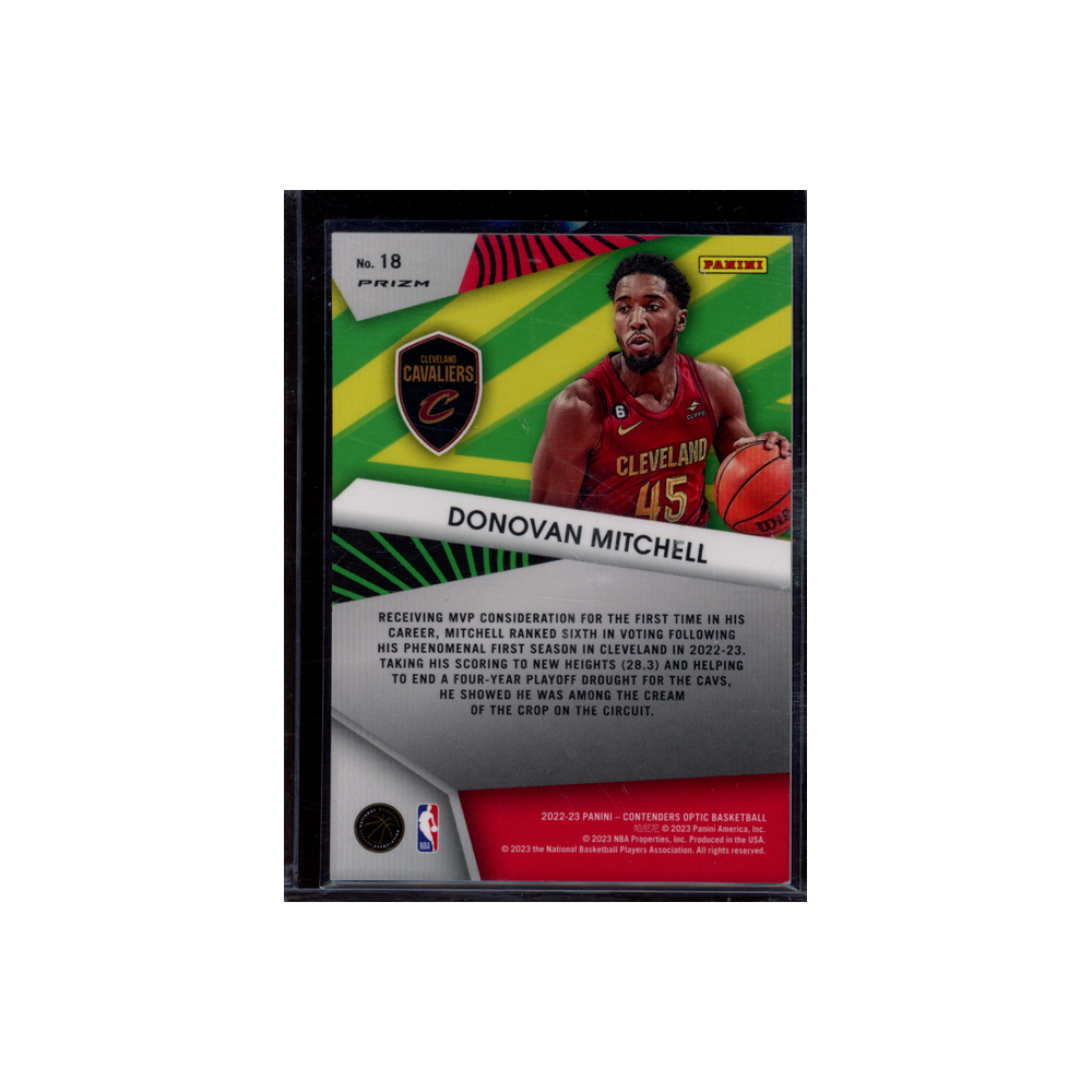 Donovan Mitchell 2022-23 Panini Contenders Optic Basketball Optic Illusion Red Ice