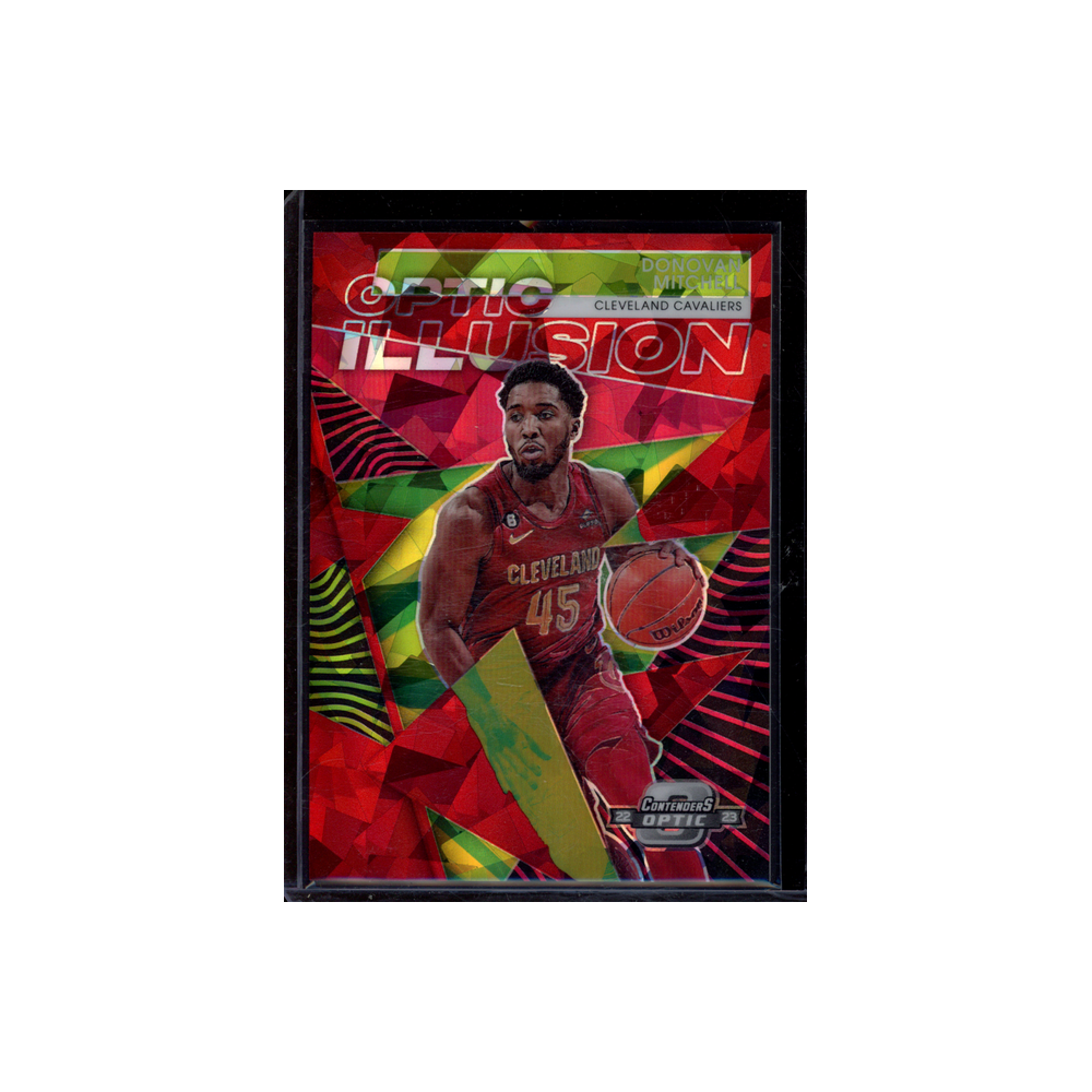 Donovan Mitchell 2022-23 Panini Contenders Optic Basketball Optic Illusion Red Ice