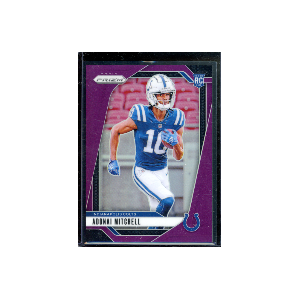Adonai Mitchell 2024 Panini Prizm Football Purple Prizm Rookie /125