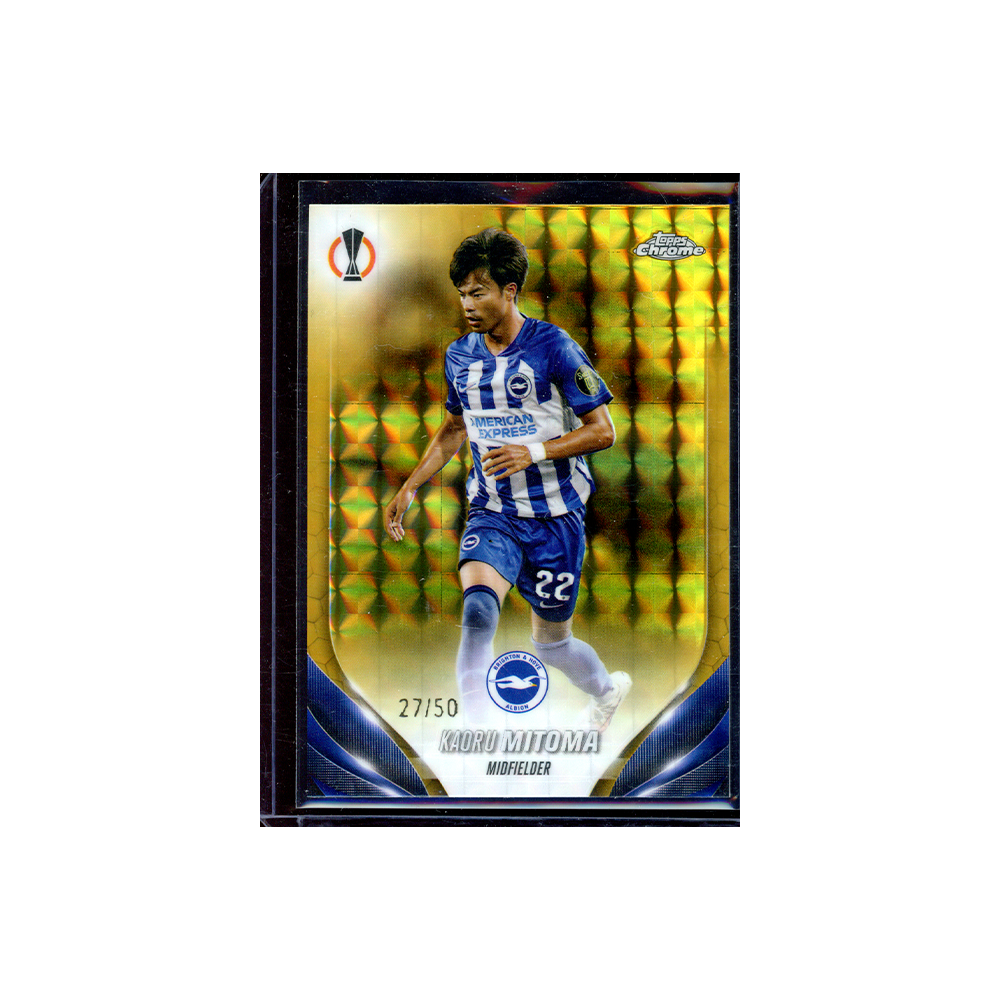 Kaoru Mitoma 2023-24 Topps Chrome UCC Soccer Gold /50