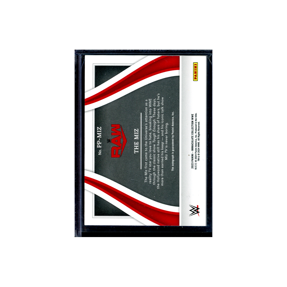 The Miz 2023 Panini Immaculate WWE Past and Present Auto Gold /10