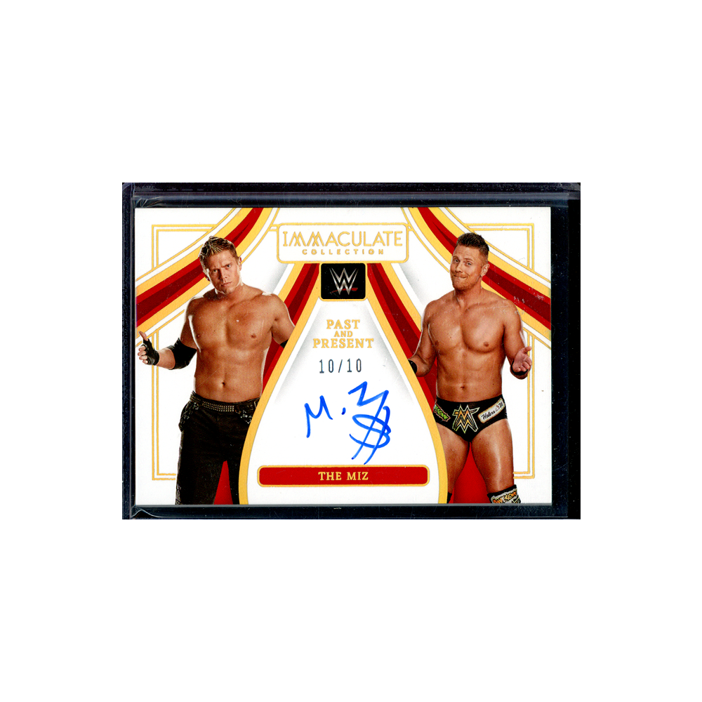 The Miz 2023 Panini Immaculate WWE Past and Present Auto Gold /10