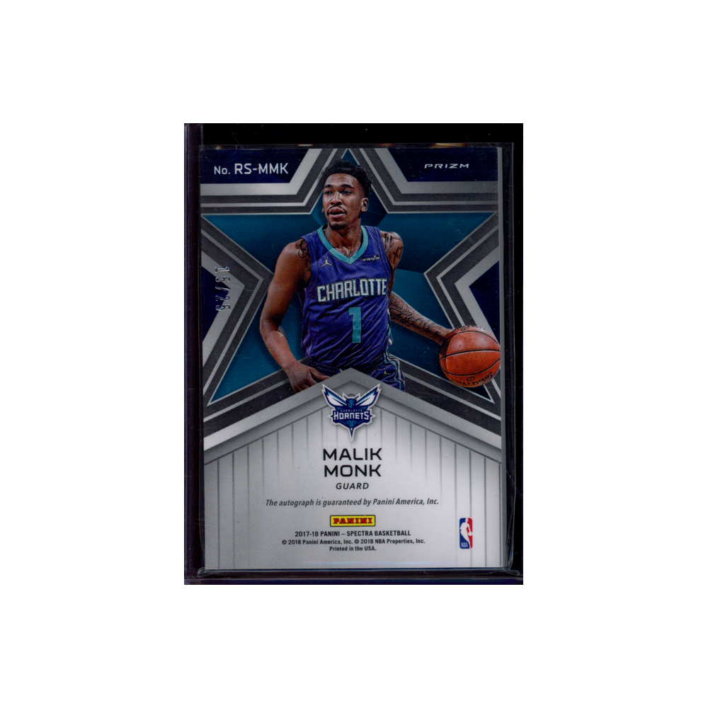 Malik Monk 2017-18 Panini Spectra Basketball Rising Stars Rookie Auto /25
