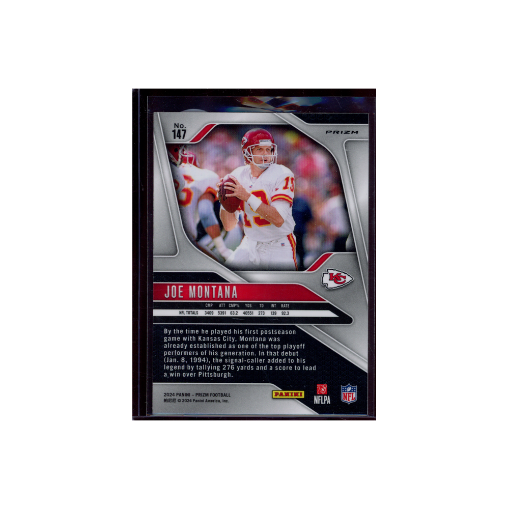 Joe Montana 2024 Panini Prizm Football Black & White Checkerboard