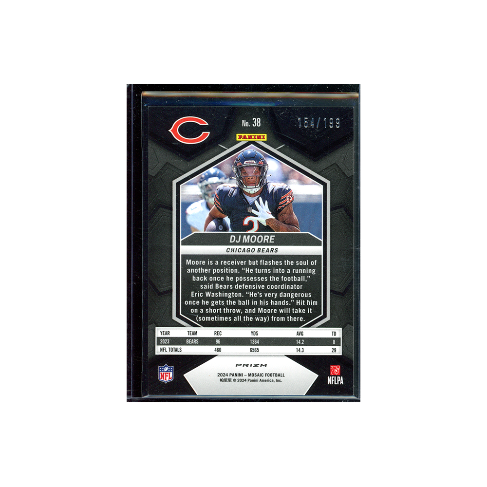 DJ Moore 2024 Panini Mosaic Football Orange /199