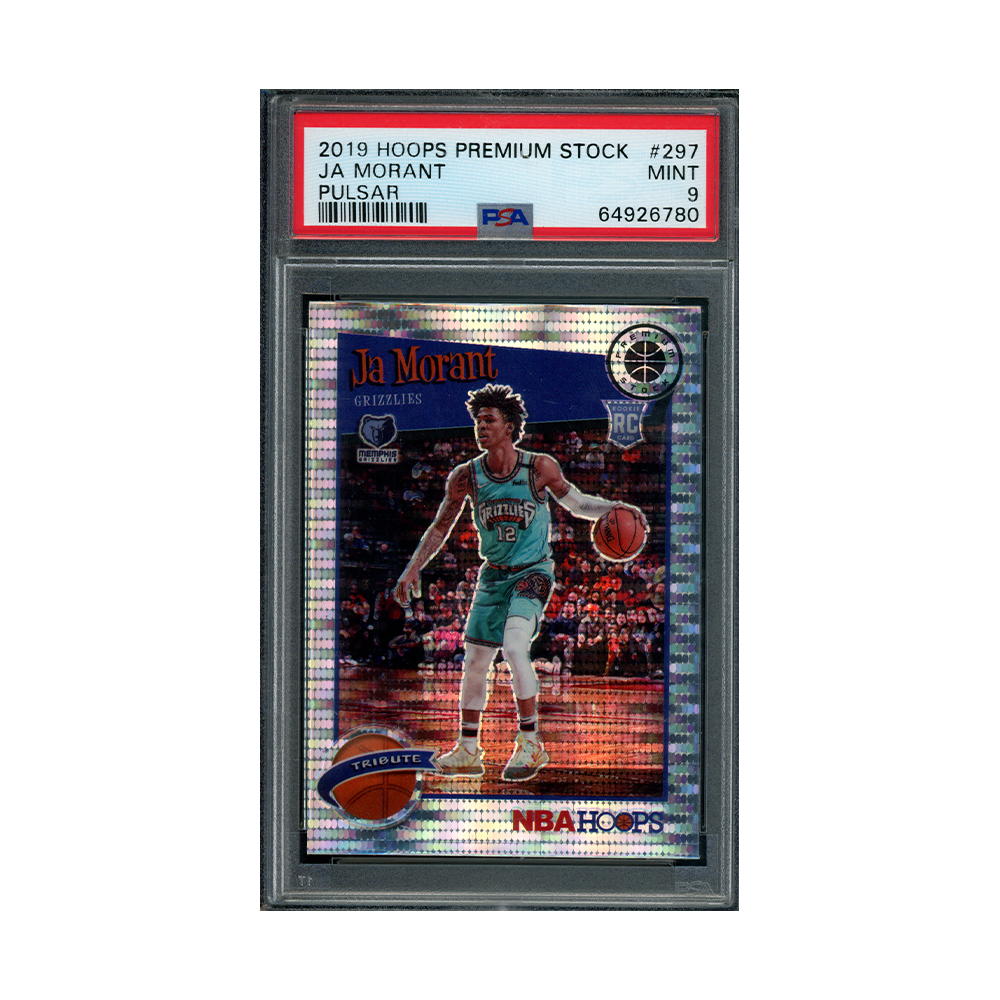 Ja Morant 2019 Panini Hoops Premium Stock Basketball Pulsar Rookie PSA 9