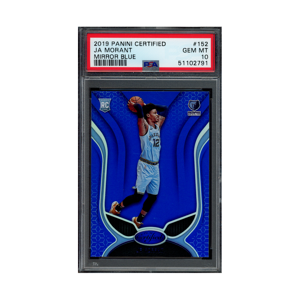 Ja Morant 2019 Panini Certified Basketball Mirror Blue Rookie PSA 10
