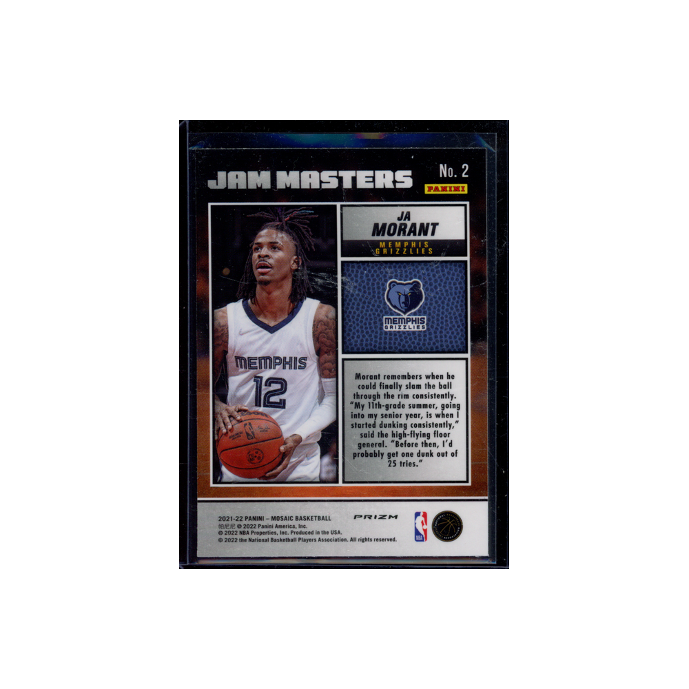 Ja Morant 2021-22 Panini Mosaic Basketball Jam Master Green Mosaic #2