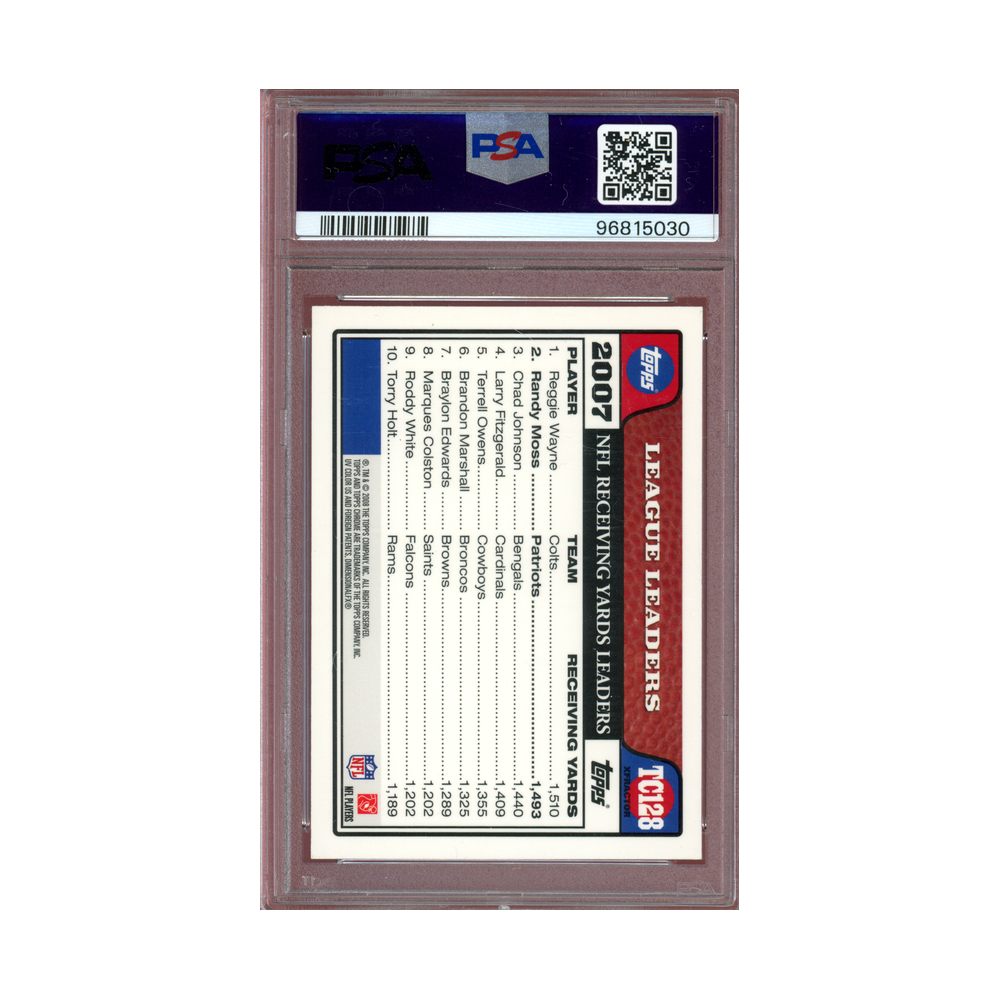 Randy Moss 2008 Topps Chrome Football Leaders XFractor PSA 9