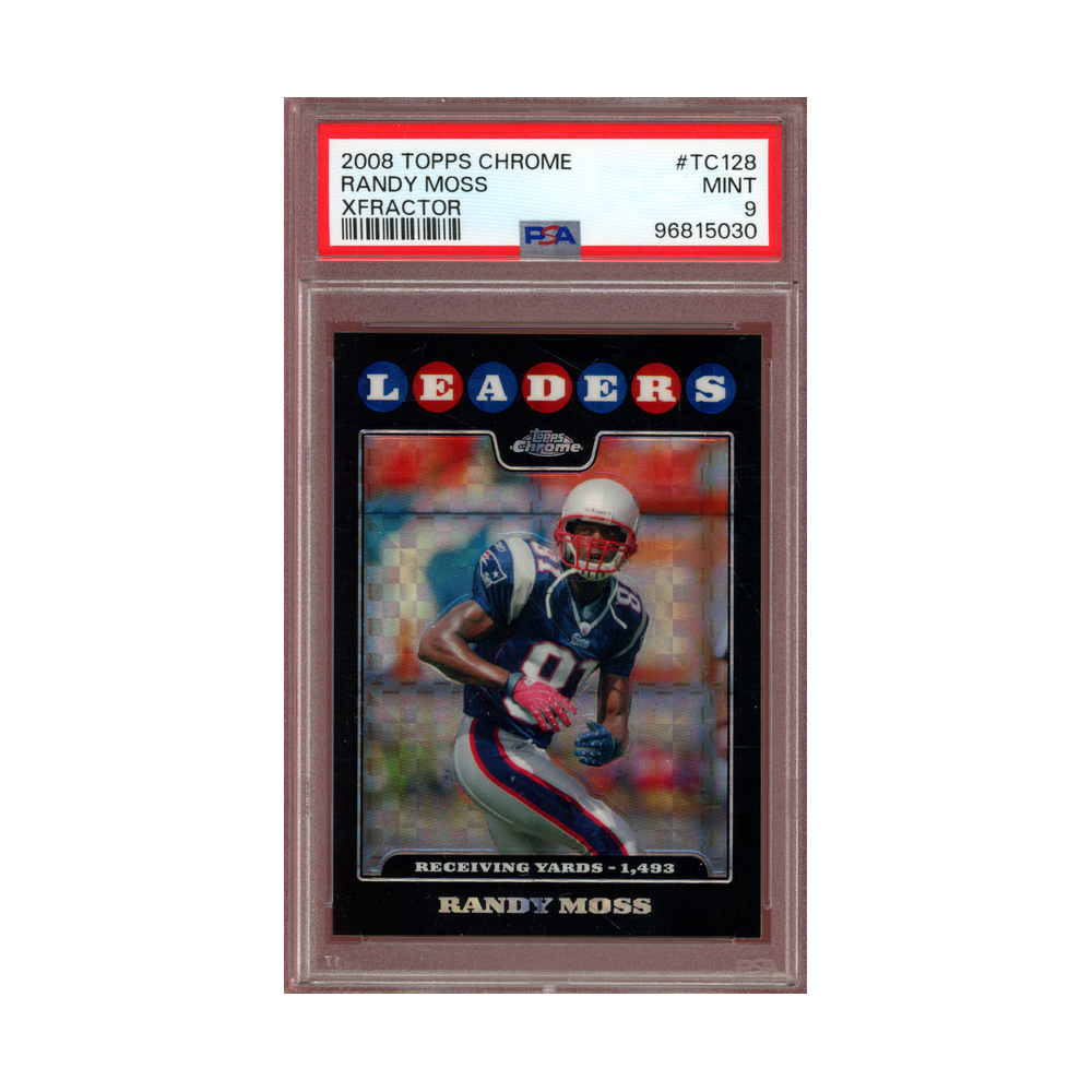 Randy Moss 2008 Topps Chrome Football Leaders XFractor PSA 9
