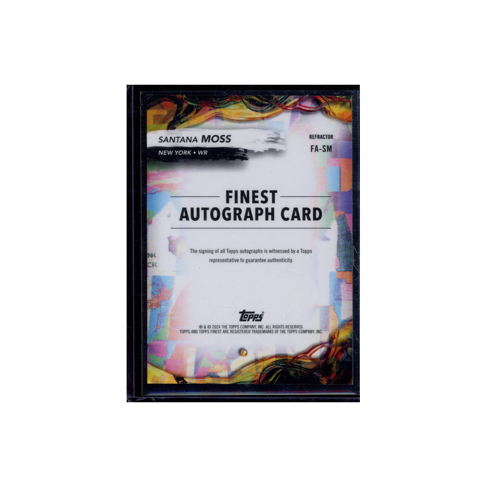 Santana Moss 2024 Topps Finest Football Auto