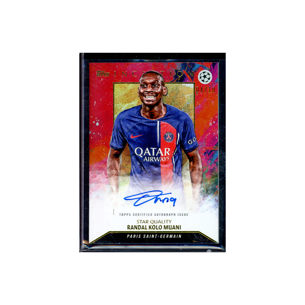 Randal Kolo Muani 2023-24 Topps Inception UCC Soccer Red Auto /10