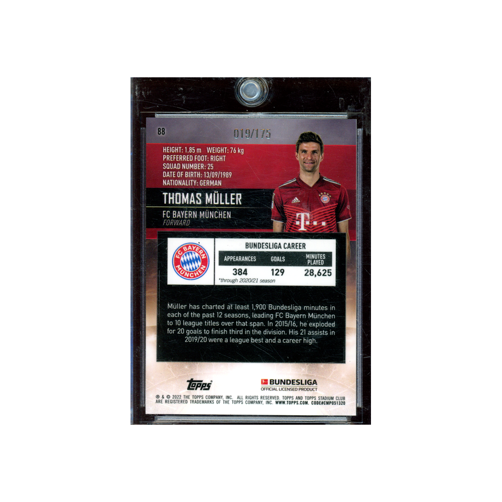 Thomas Müller 2022 Topps Stadium Club Chrome /175