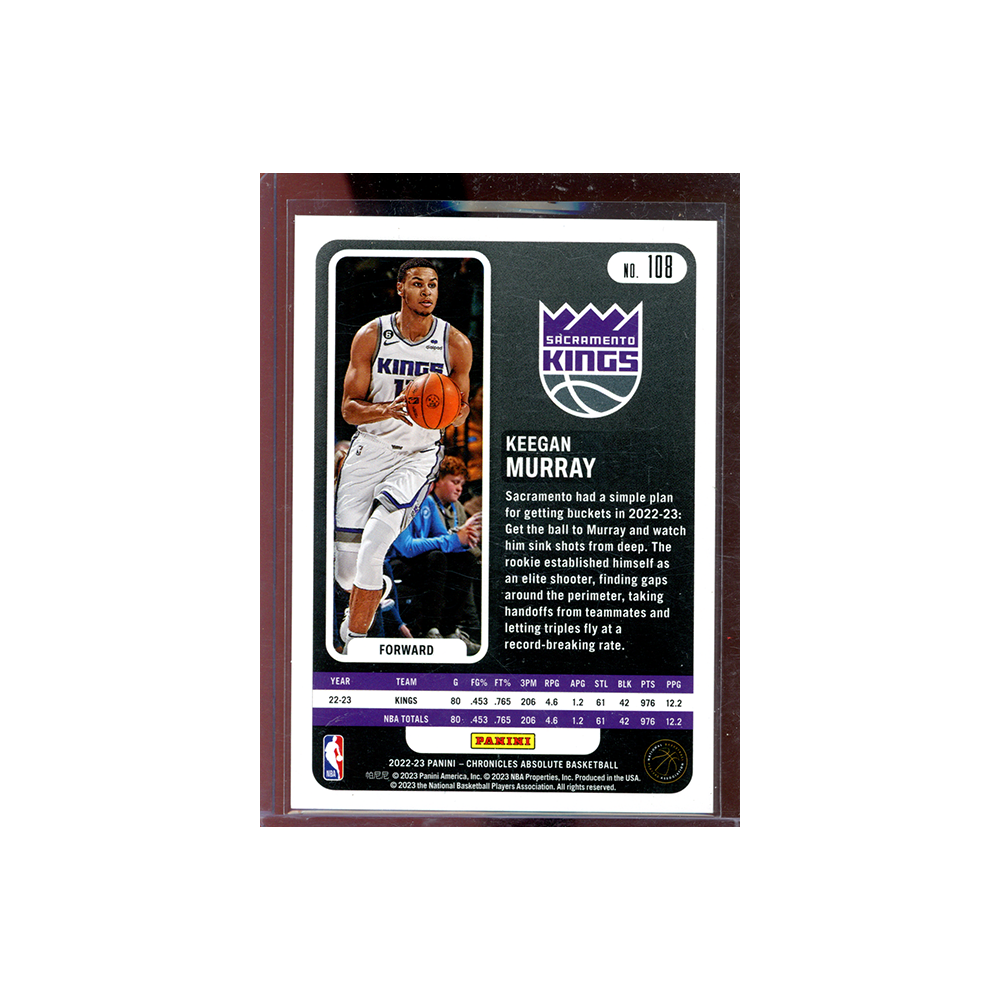 Keegan Murray 2022-23 Panini Chronicles Absolute Basketball Lucky Envelope Rookie /8
