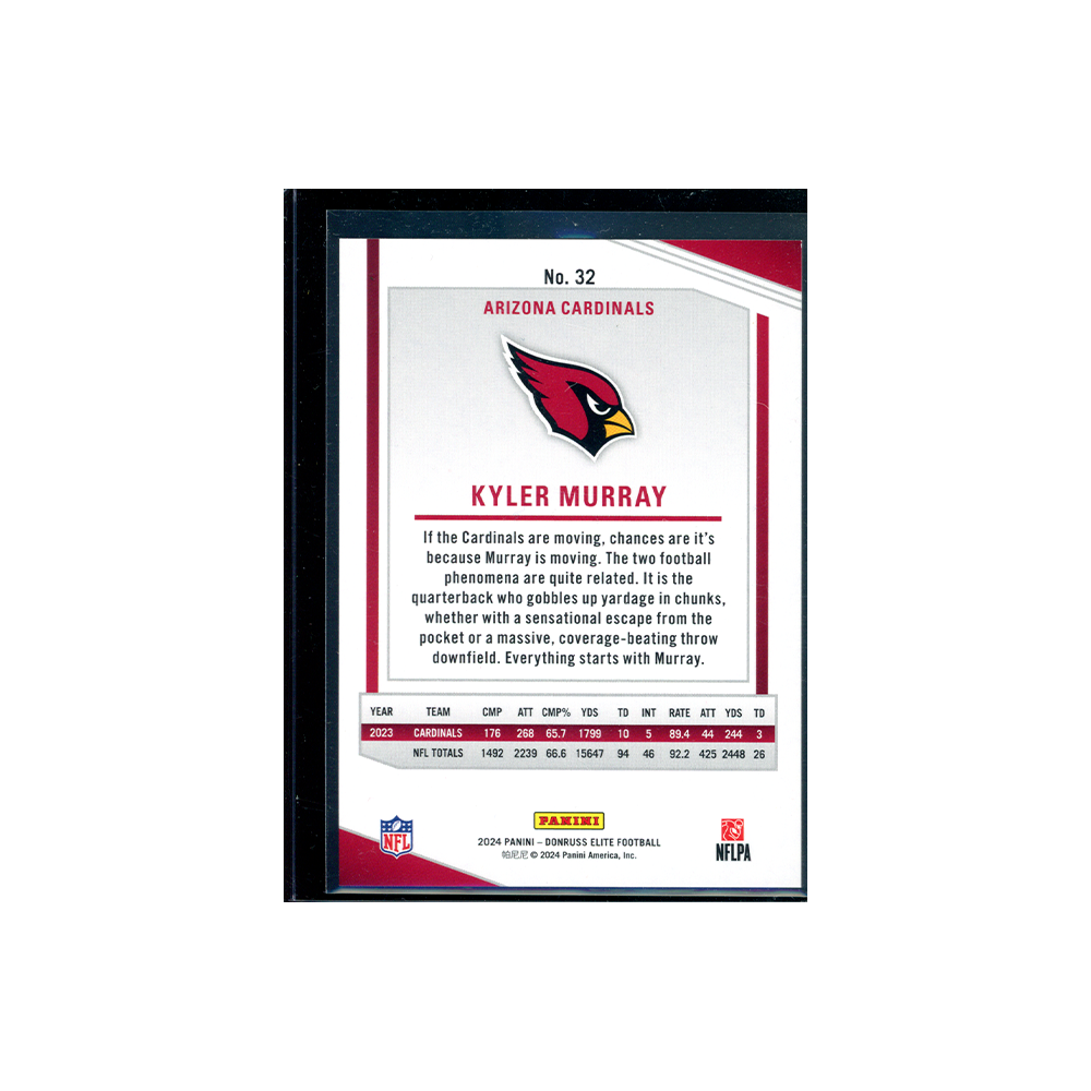 Kyler Murray 2024 Panini Donruss Elite Football Red /249
