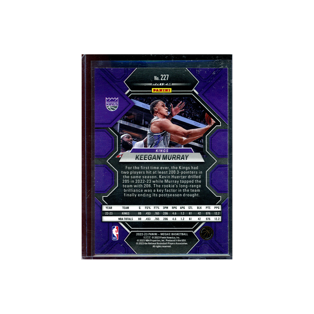 Keegan Murray 2022-23 Panini Mosaic Basketball Fast Break Rookie