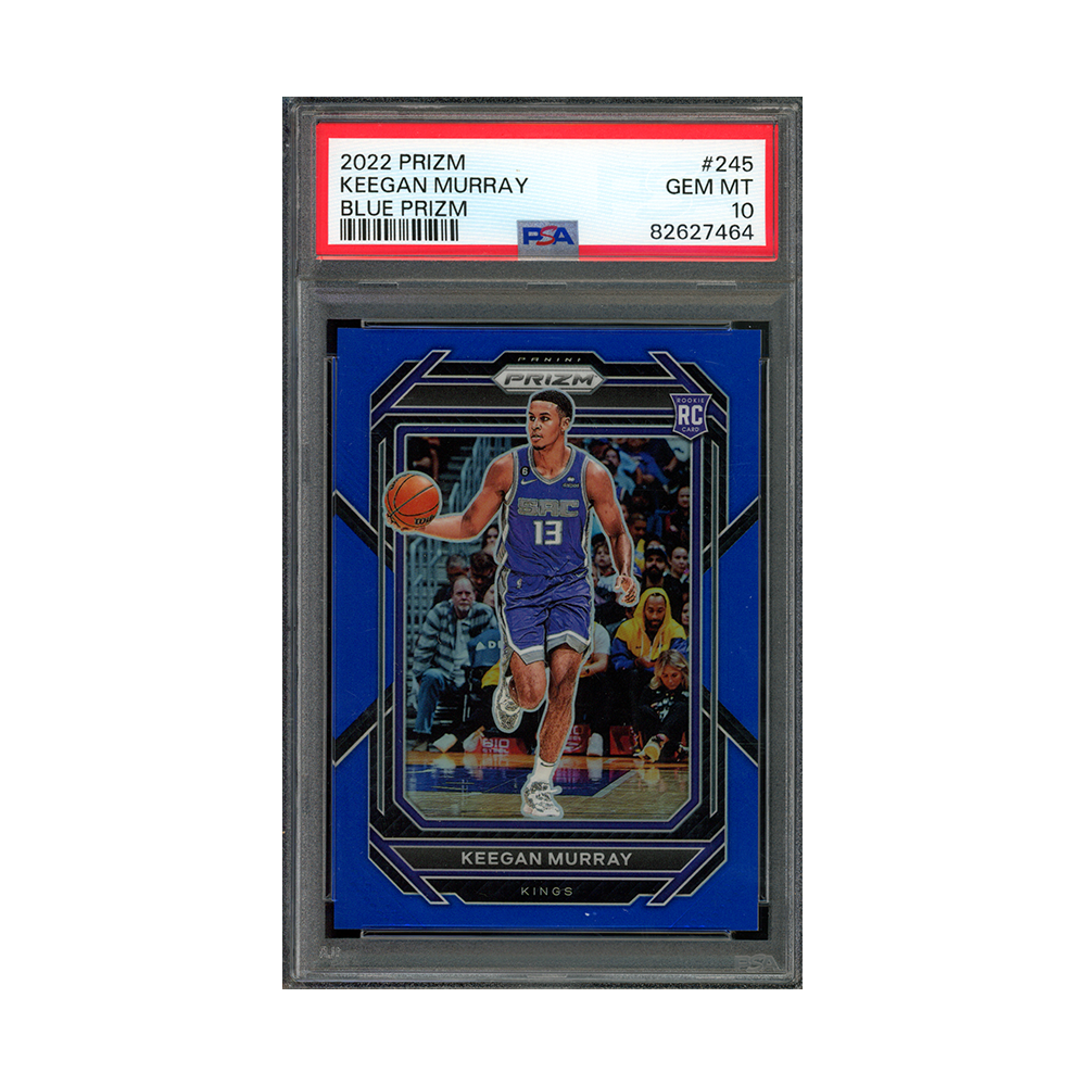 Keegan Murray 2022-23 Panini Prizm Basketball Blue Prizm Rookie /199 PSA 10
