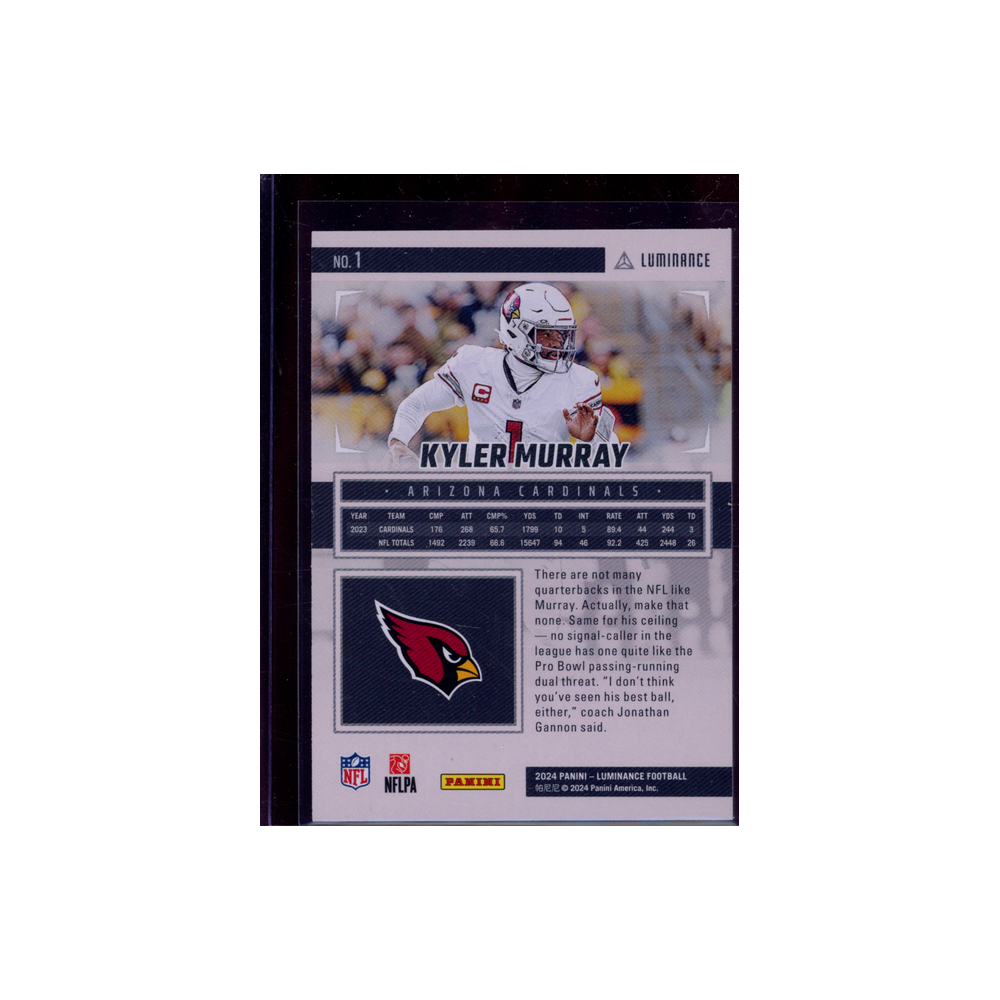 Kyler Murray 2024 Panini Luminance Football Blue /150