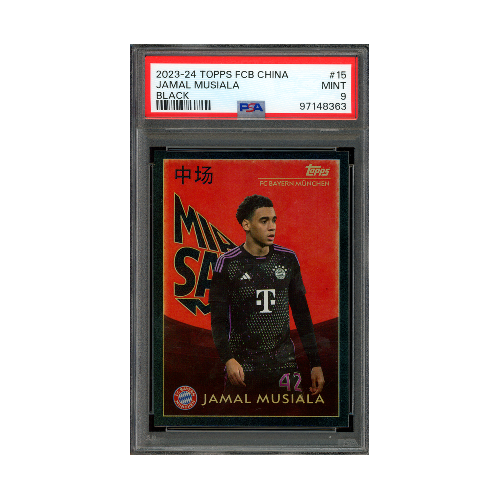 Jamal Musiala 2023-24 Topps FCB China Black /50 PSA 9