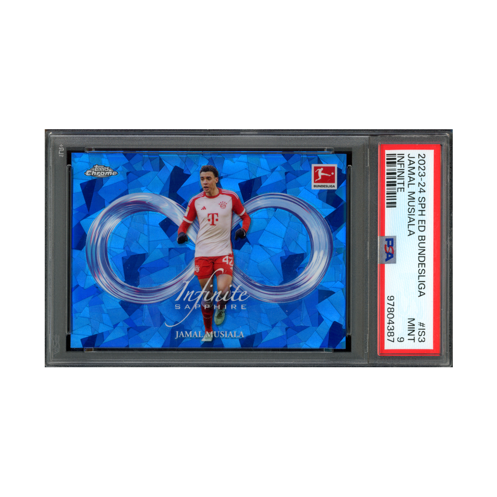 Jamal Musiala 2023-24 Topps Chrome Sapphire Bundesliga Infinite PSA 9