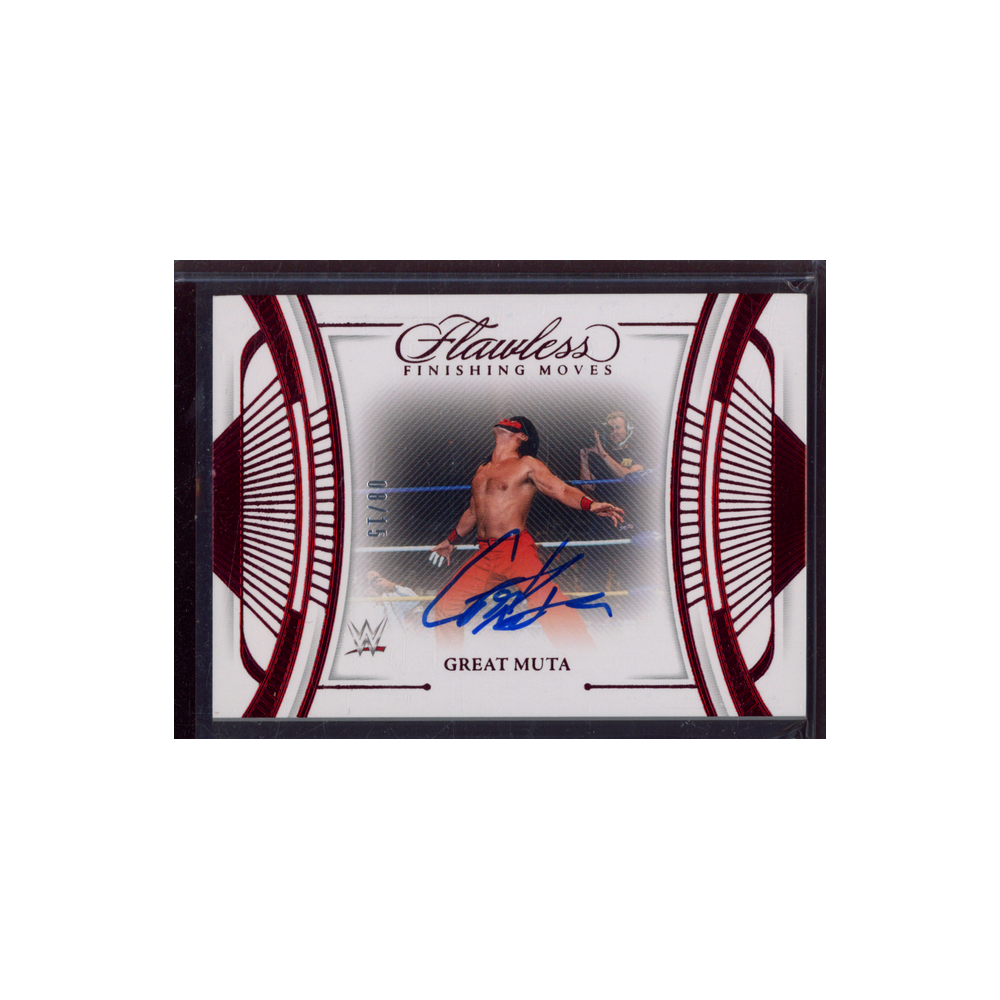 Great Muta 2024 Panini Flawless WWE Finishing Moves Auto Ruby /15