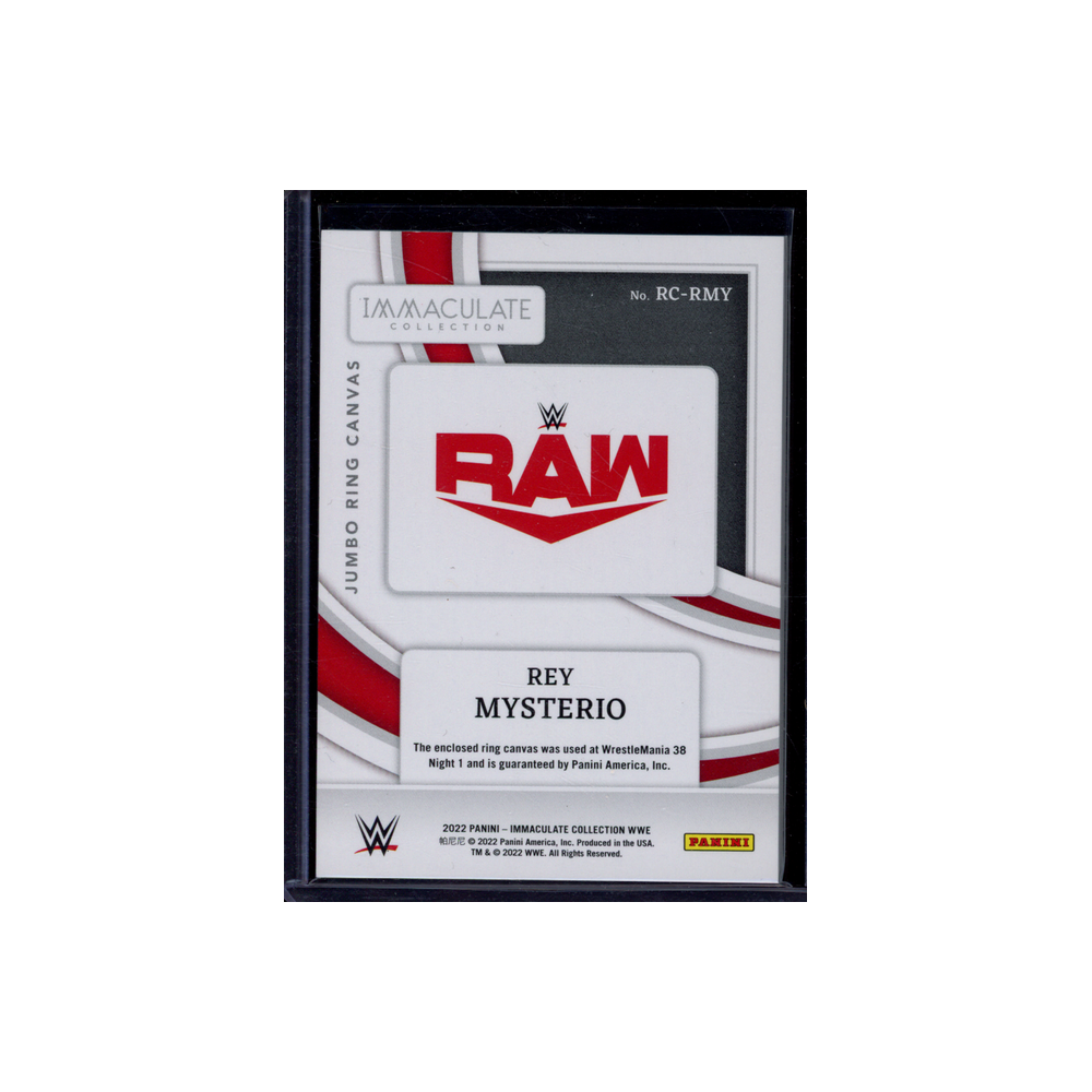Rey Mysterio 2022 Panini Immaculate Collection WWE Jumbo Ring Canvas Patch /99