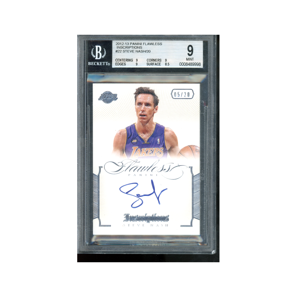Steve Nash 2012-13 Panini Flawless Basketball Inscriptions Auto /20 BGS 9/10