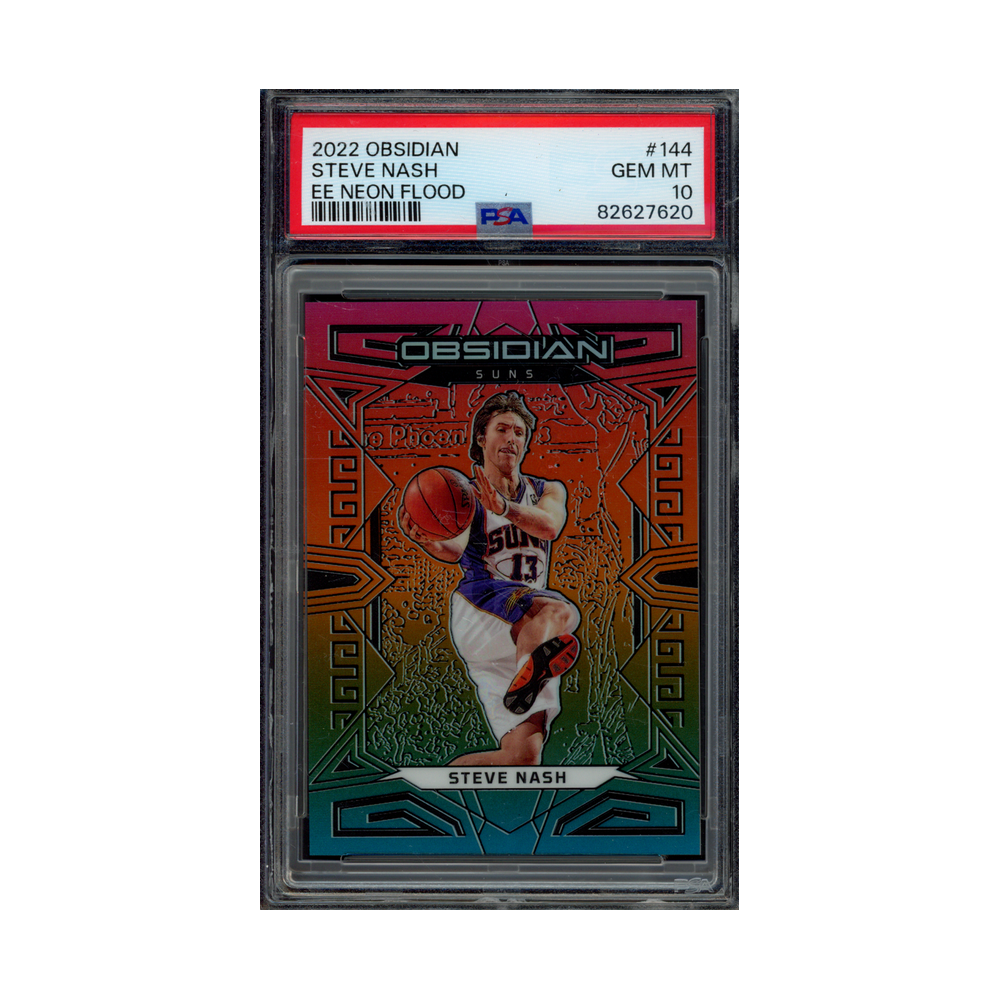 Steve Nash 2022 Panini Obsidian Basketball Neon Flood PSA 10