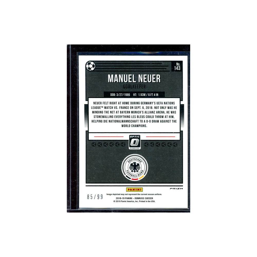 Manuel Neuer 2018-19 Panini Donruss Soccer Orange /99