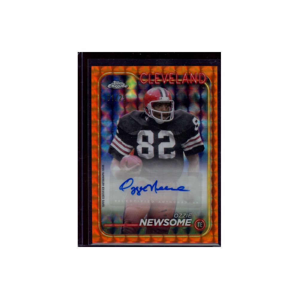 Ozzie Newsome 2024 Topps Chrome Football Orange Auto /25