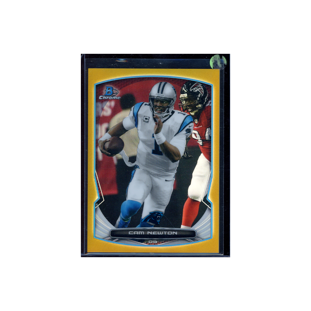 Cam Newton 2014 Topps Bowman Chrome Football Gold Refractor /50