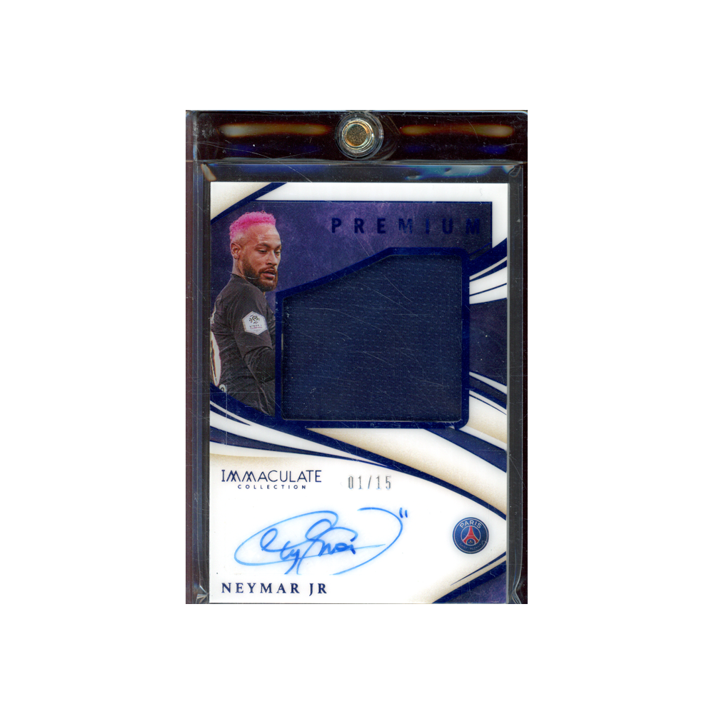 Neymar Jr 2020 Panini Immaculate Collection Soccer Premium Patch Auto Blue /15
