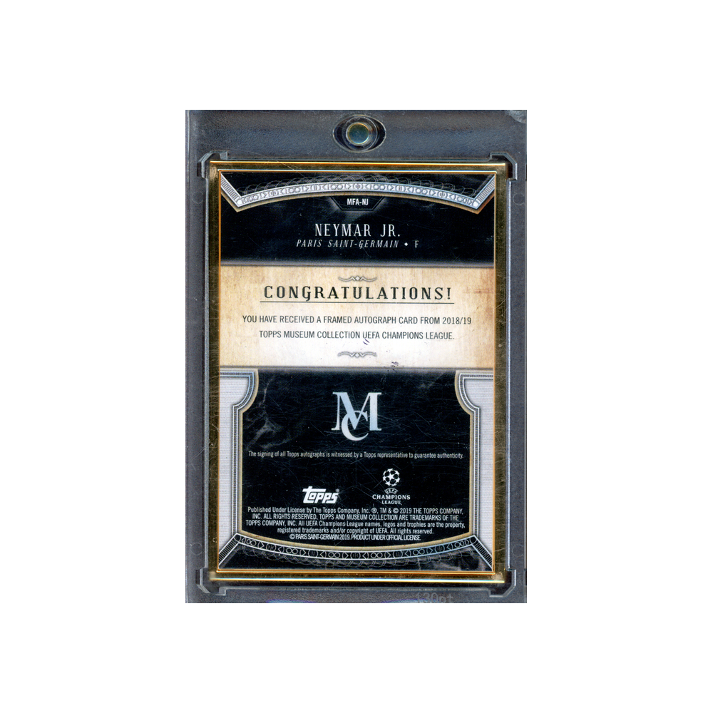 Neymar Jr 2018-19 Topps Museum UCL Framed Auto /25