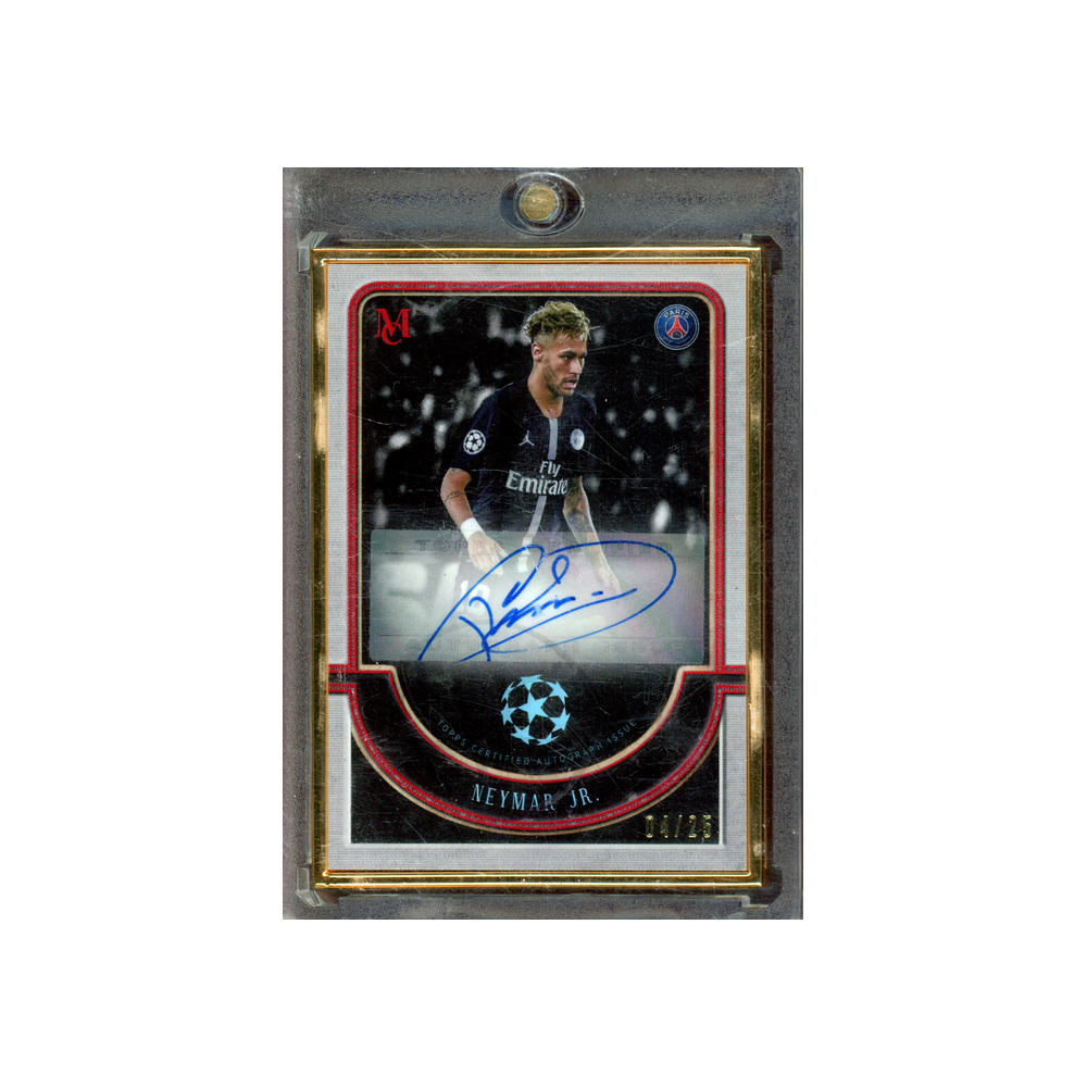 Neymar Jr 2018-19 Topps Museum UCL Framed Auto /25