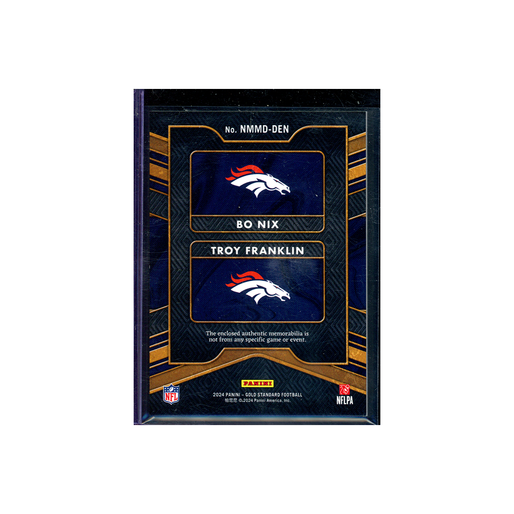 Nix / Franklin 2024 Panini Gold Standard Football Newly Minted Rookie Patch /299
