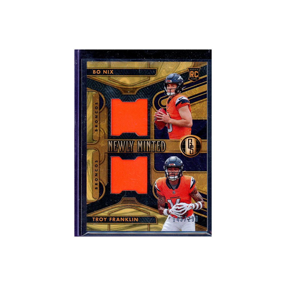 Nix / Franklin 2024 Panini Gold Standard Football Newly Minted Rookie Patch /299