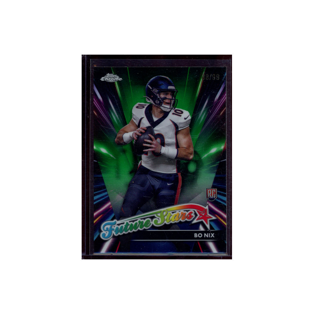 Bo Nix 2024 Topps Chrome Football Rookie Future Stars Green /99