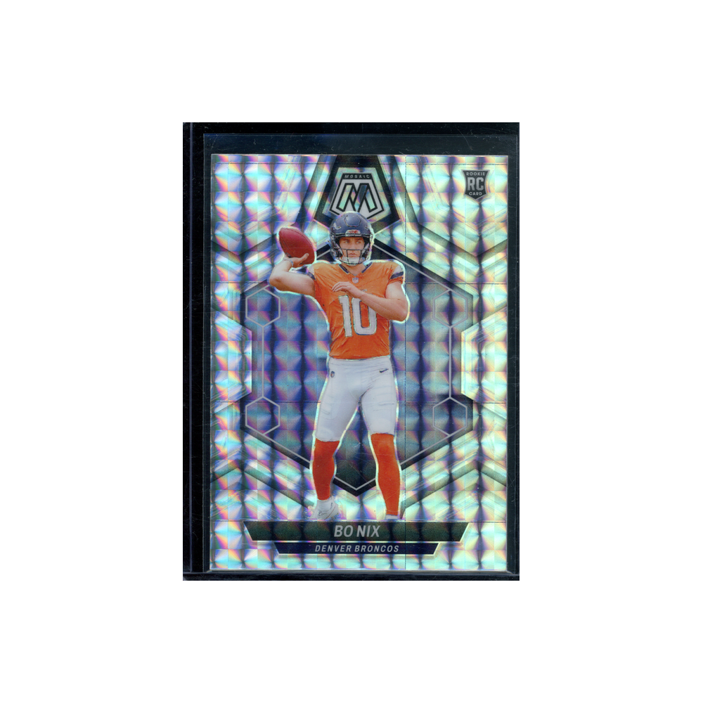 Bo Nix 2024 Panini Mosaic Football Silver Rookie