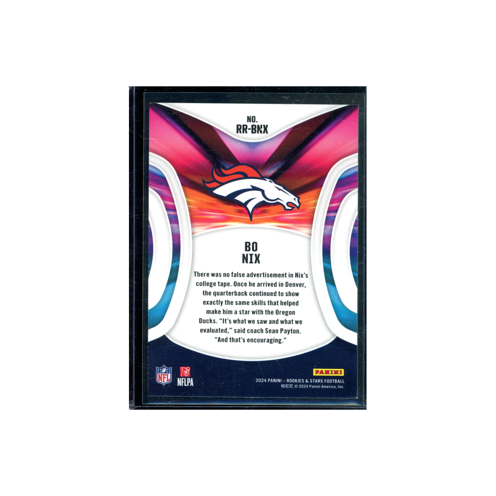 Bo Nix 2024 Panini Rookies & Stars Football Rookie Rush
