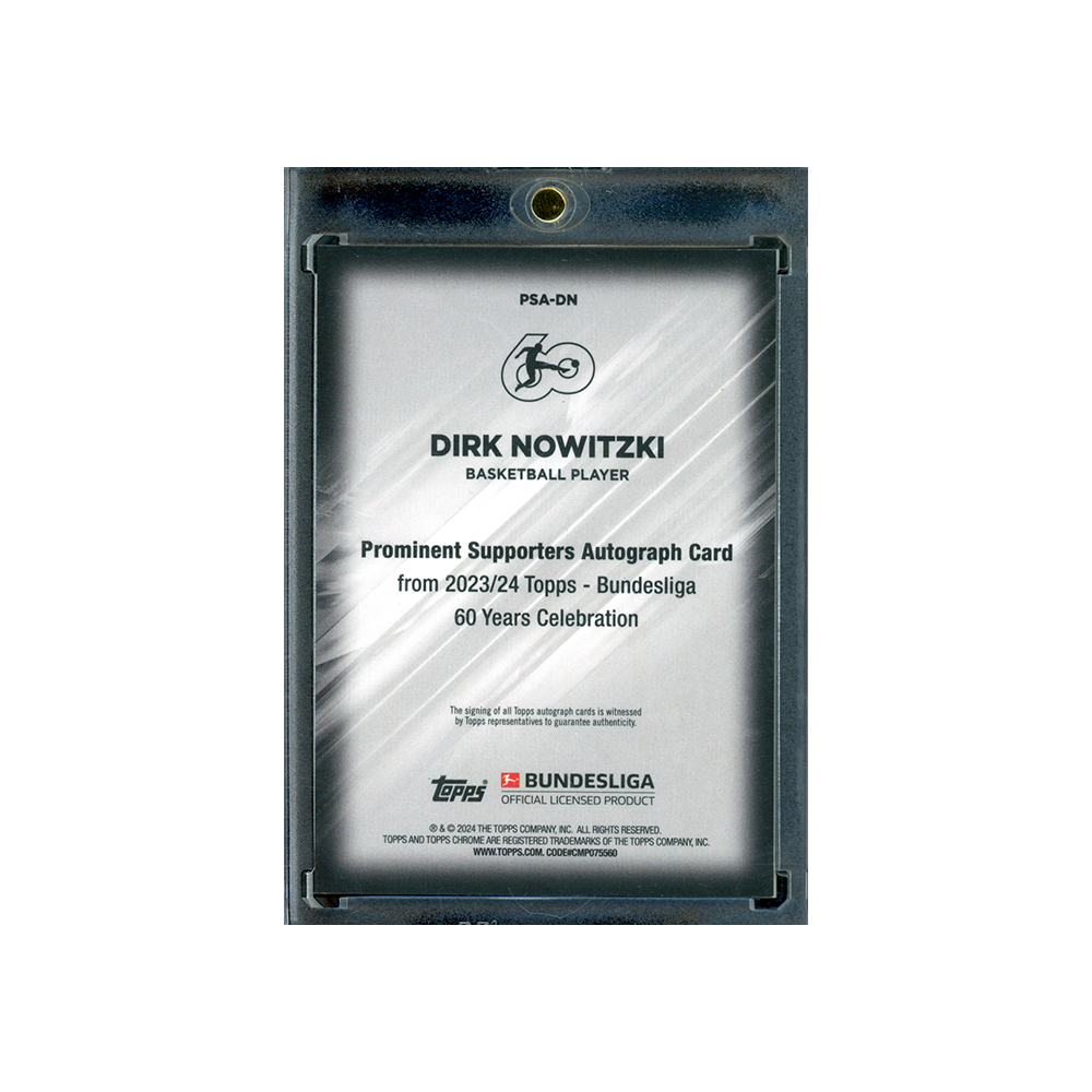 Dirk Nowitzki 2024 Topps Bundesliga 60 Proimnent Supporters Auto /25